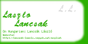 laszlo lancsak business card